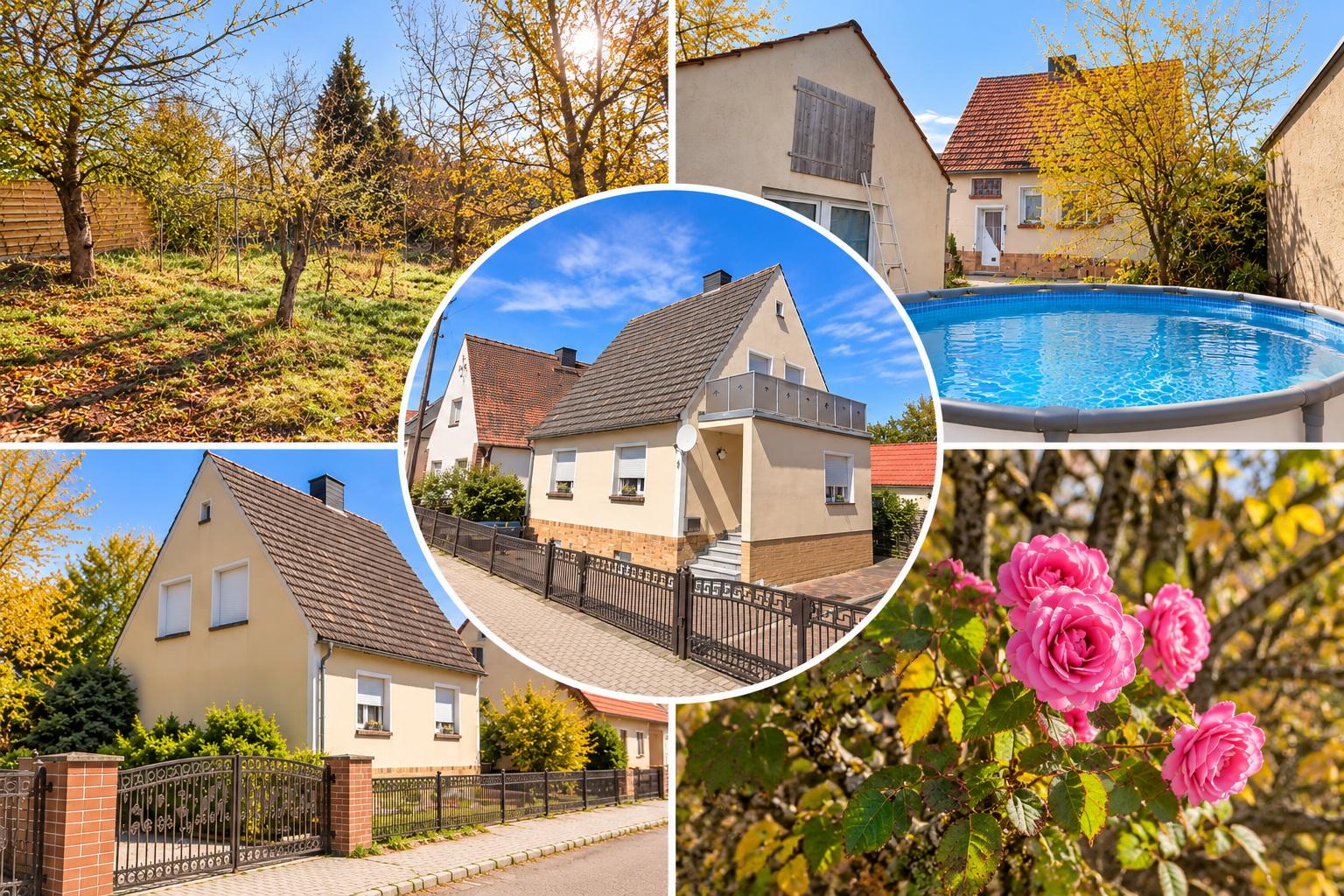 Freistehendes Einfamilienhaus mit 5 Zimmern, Balkon und Garten in beliebter Wohnlage von Wolfen-Steinfurth